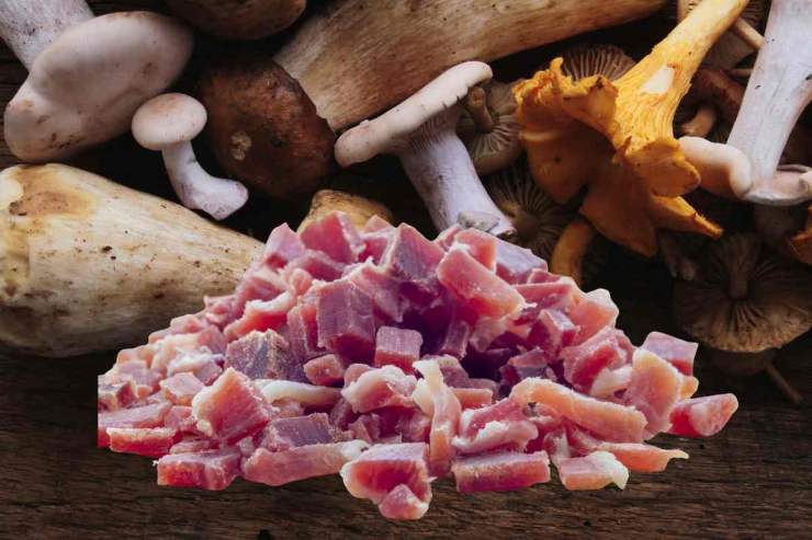 Pancetta e funghi