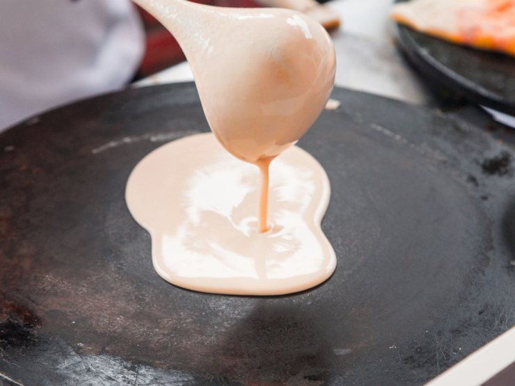 impasto crepes su padella 