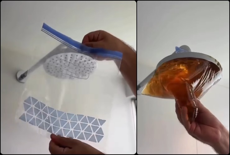 Video Instagram pulizia doccetta con il sacchetto