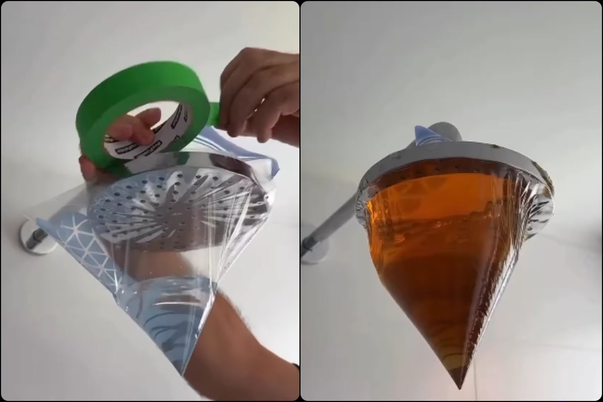 Video Instagram pulizia doccetta con il sacchetto