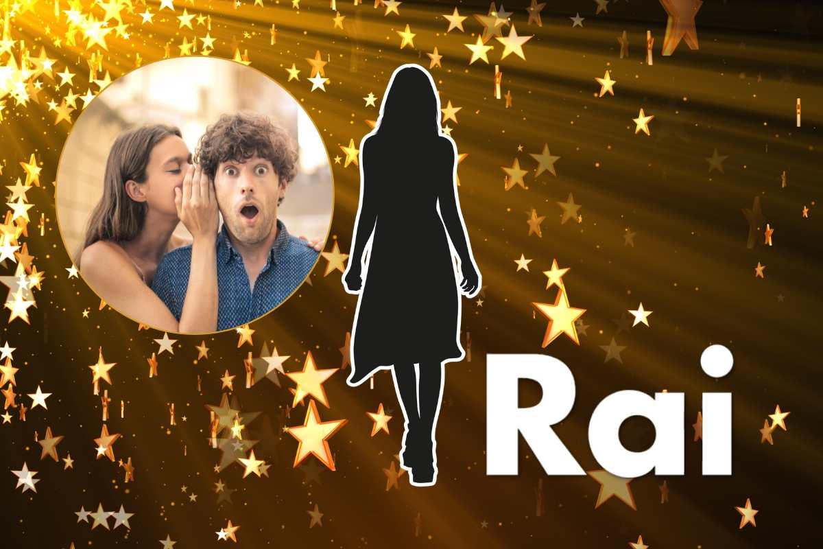 Stelle, donna svela segreto a uomo, figura femminile, logo Rai