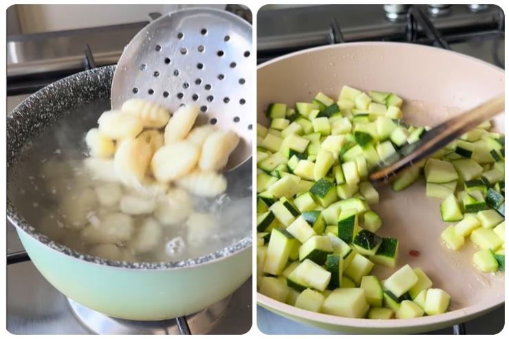Gnocchi zucchine e pancetta