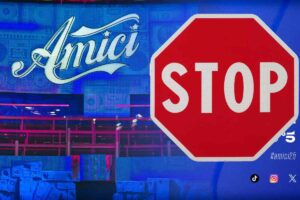 logo amici e segnale stop