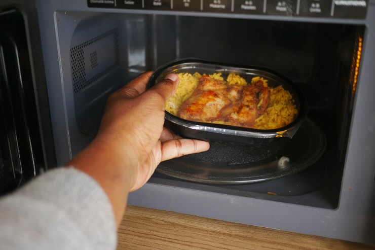 piatto messo nel microonde 